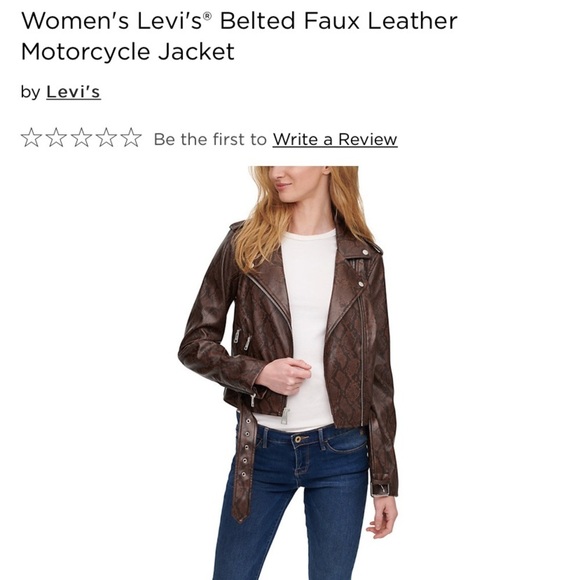 Levi’s Brown Belted Moto Jacket - Picture 2 of 3